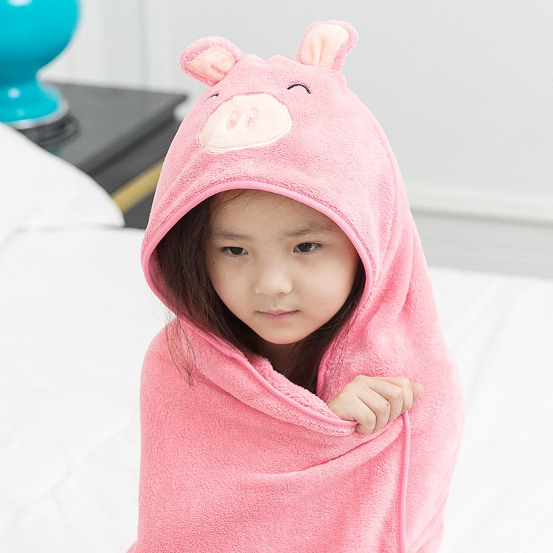Hooded Cloak Bath Microfiber Towel 90*90CM