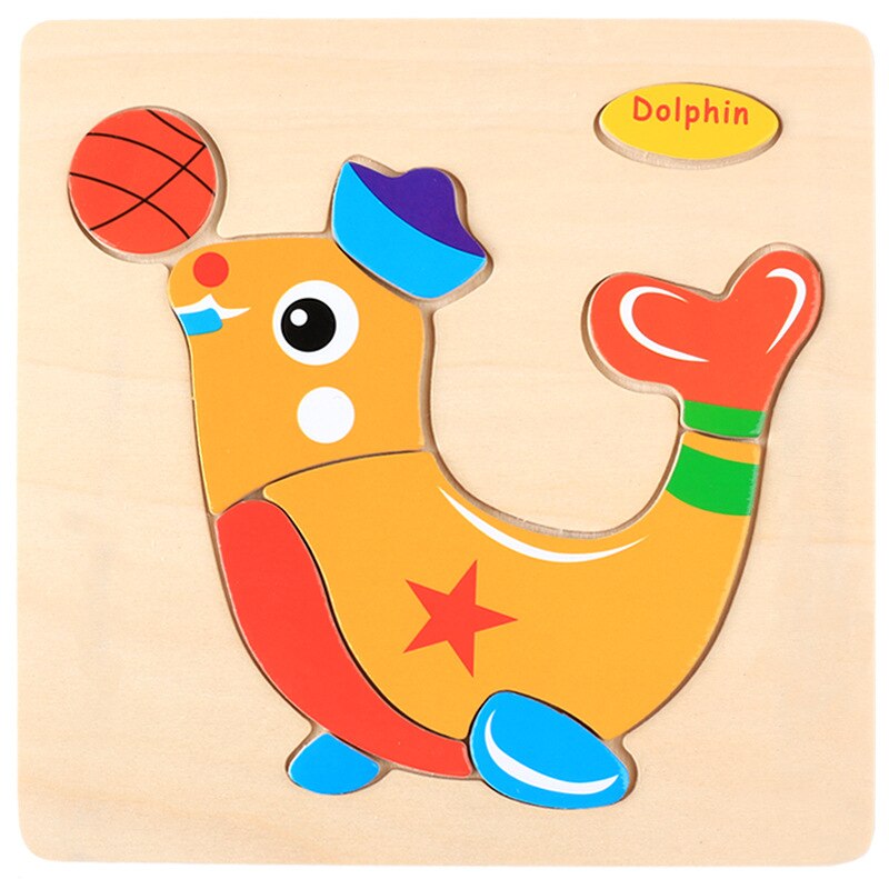 Montessori Wooden 3D Puzzle Jigsaw Toy
