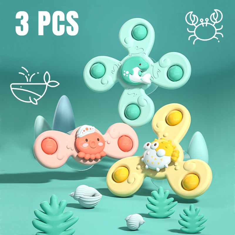 3Pcs/Set Baby Bath Spinner Toy