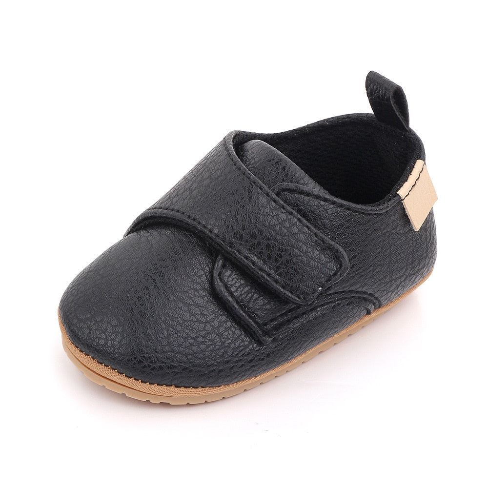 Classic Leather Rubber Sole Anti-slip Toddler First Walkers