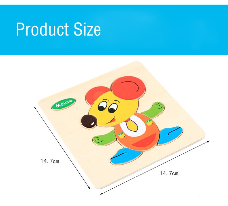 Montessori Wooden 3D Puzzle Jigsaw Toy