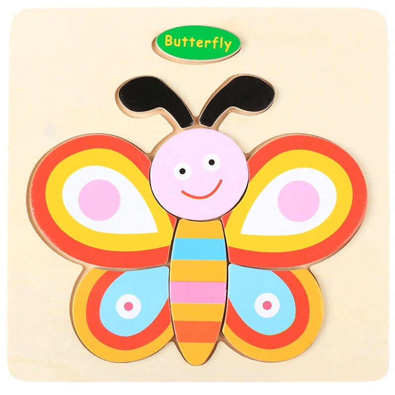 Montessori Wooden 3D Puzzle Jigsaw Toy