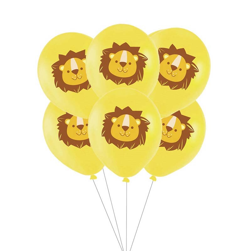 10 pcs Animal Latex Balloons Jungle Safari Party Decorations