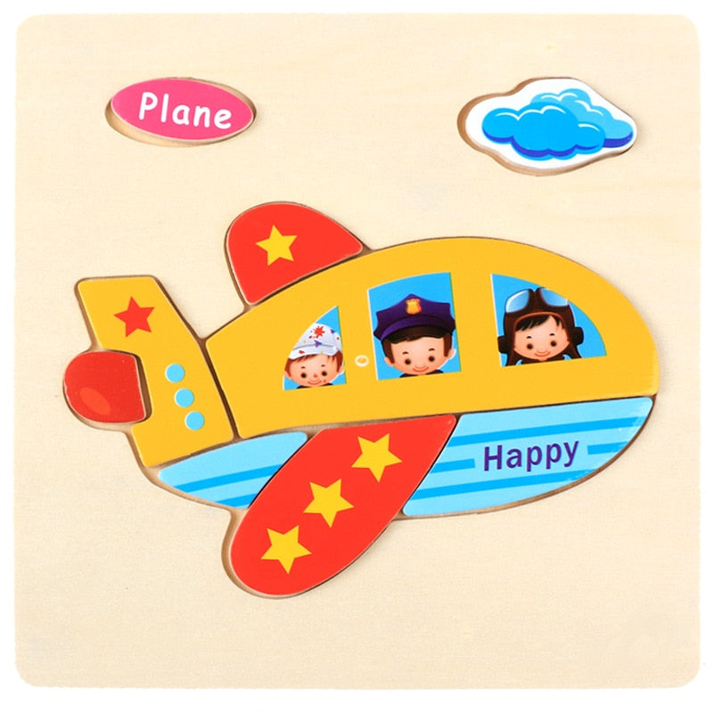 Montessori Wooden 3D Puzzle Jigsaw Toy