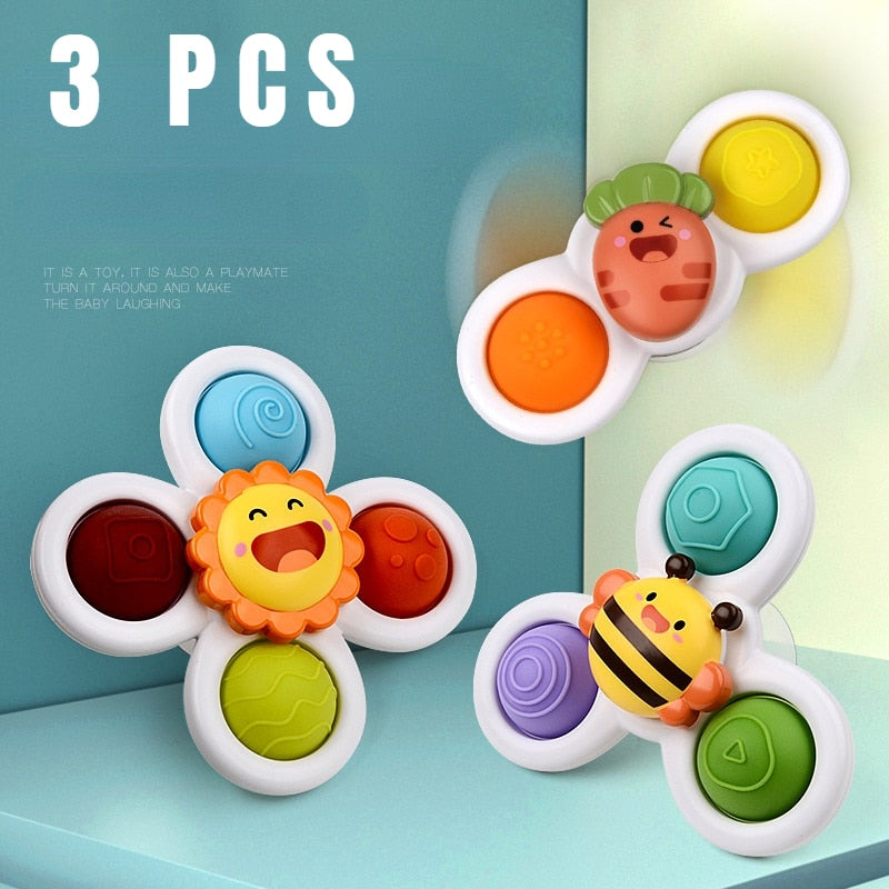 3Pcs/Set Baby Bath Spinner Toy