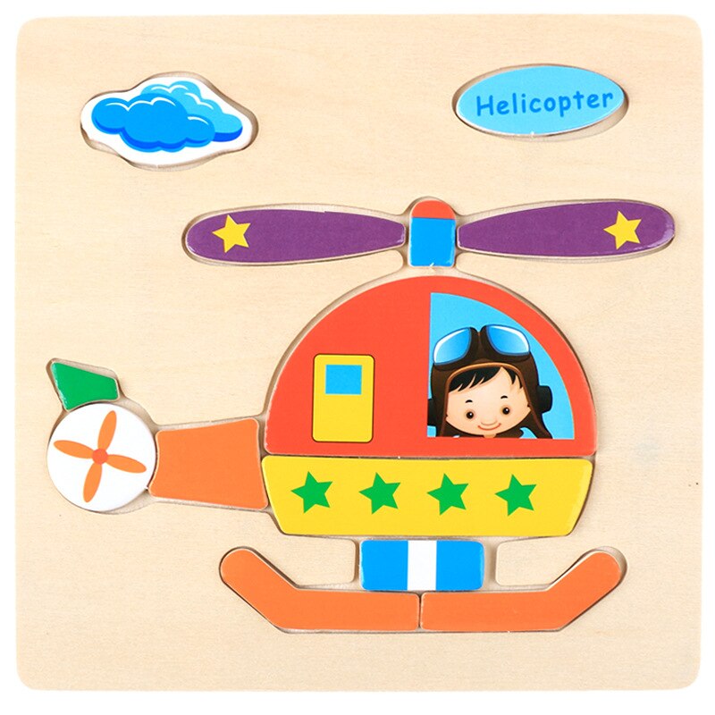 Montessori Wooden 3D Puzzle Jigsaw Toy