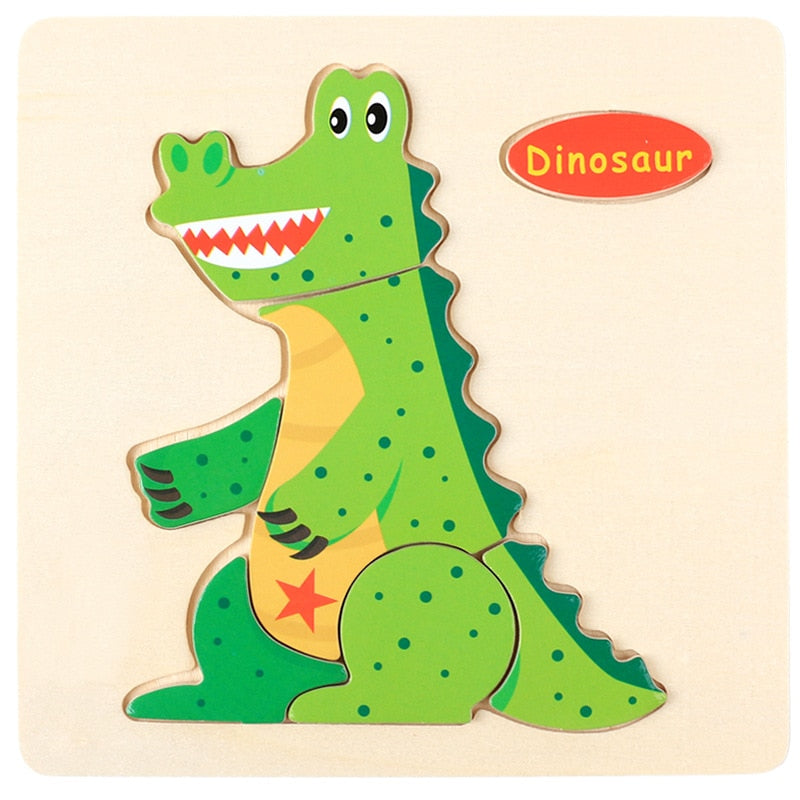 Montessori Wooden 3D Puzzle Jigsaw Toy