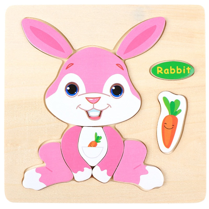 Montessori Wooden 3D Puzzle Jigsaw Toy