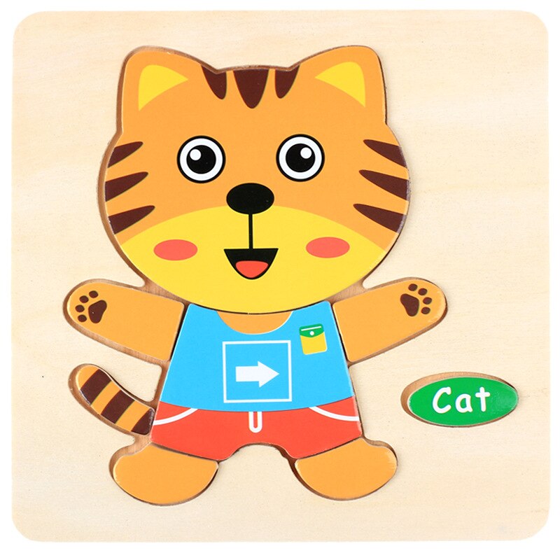 Montessori Wooden 3D Puzzle Jigsaw Toy