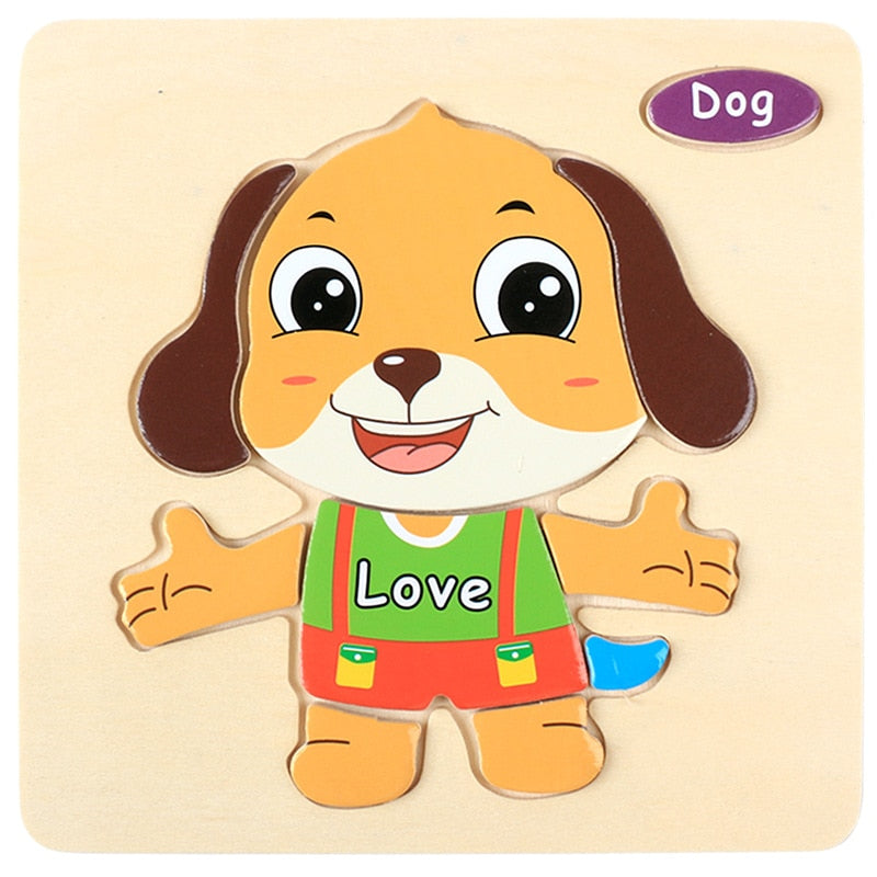 Montessori Wooden 3D Puzzle Jigsaw Toy