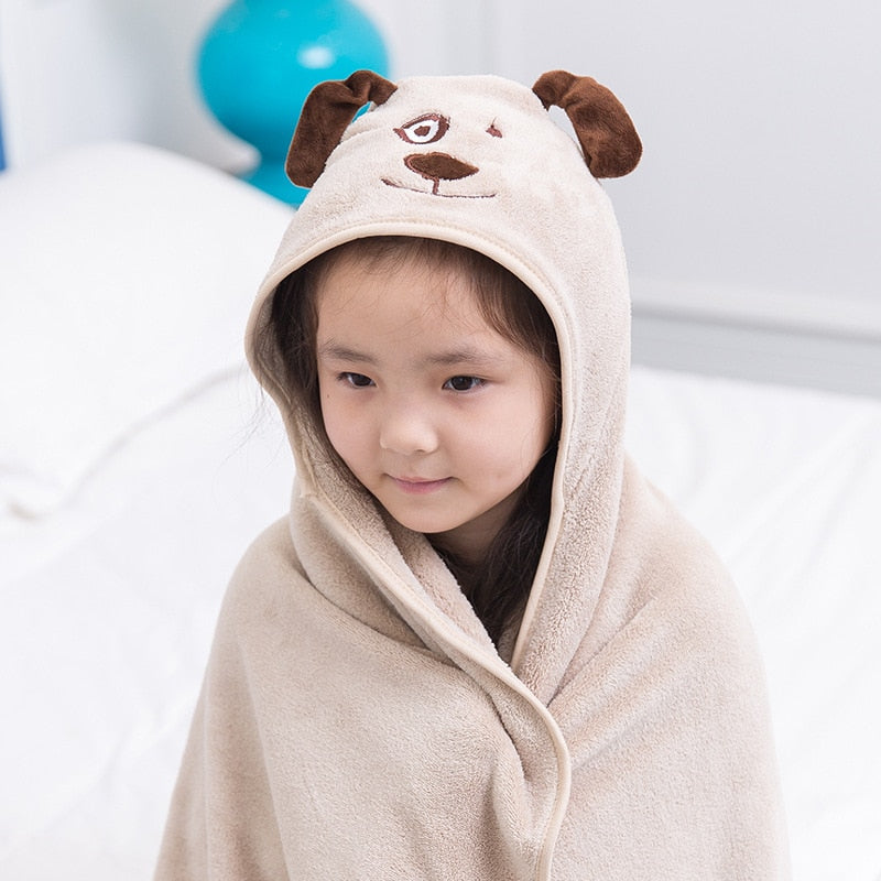 Hooded Cloak Bath Microfiber Towel 90*90CM