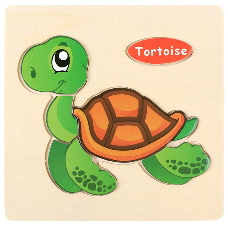 Montessori Wooden 3D Puzzle Jigsaw Toy