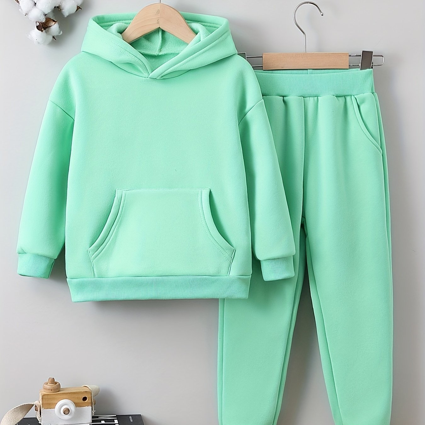 2 Pcs Girls Sweatshirt Top and Bottom Set