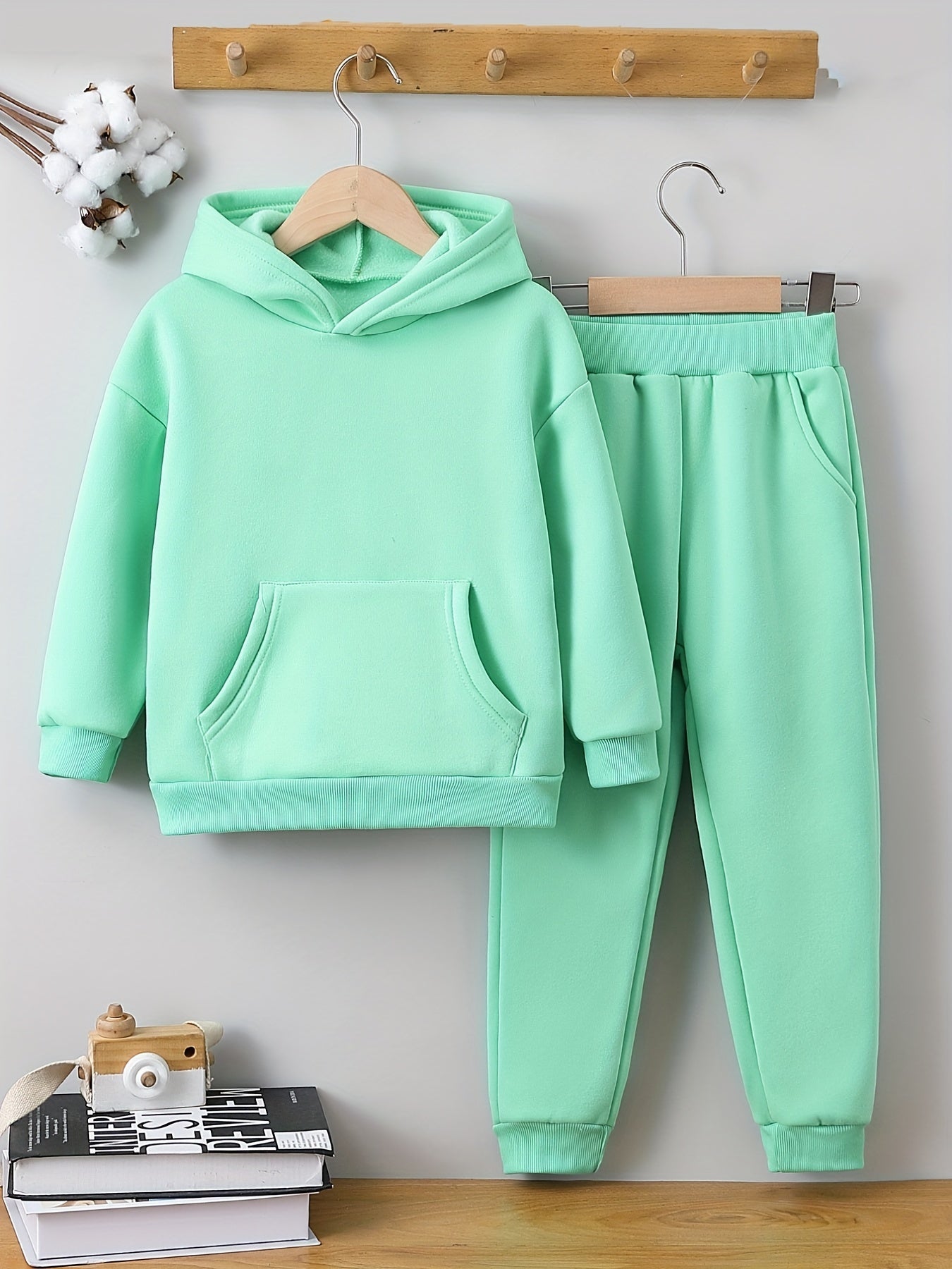 2 Pcs Girls Sweatshirt Top and Bottom Set