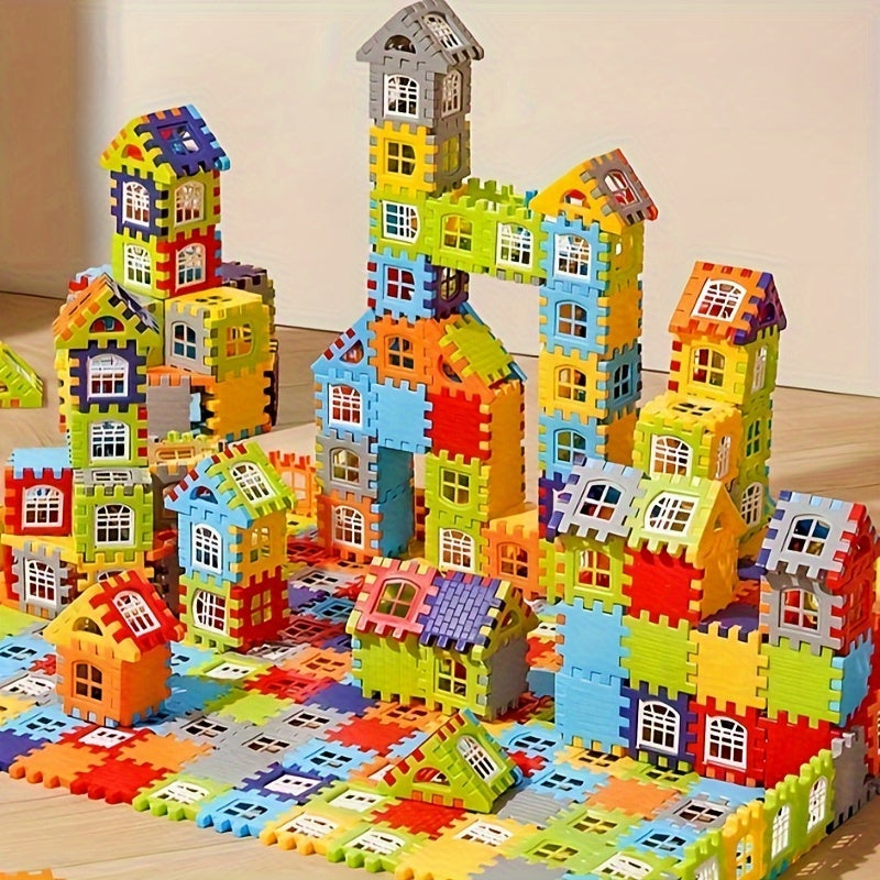 100pcs Building Blocks Puzzle House Set