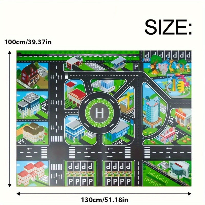 Large City Traffic Play Mat