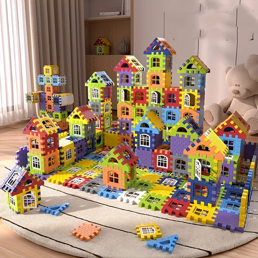 100pcs Building Blocks Puzzle House Set