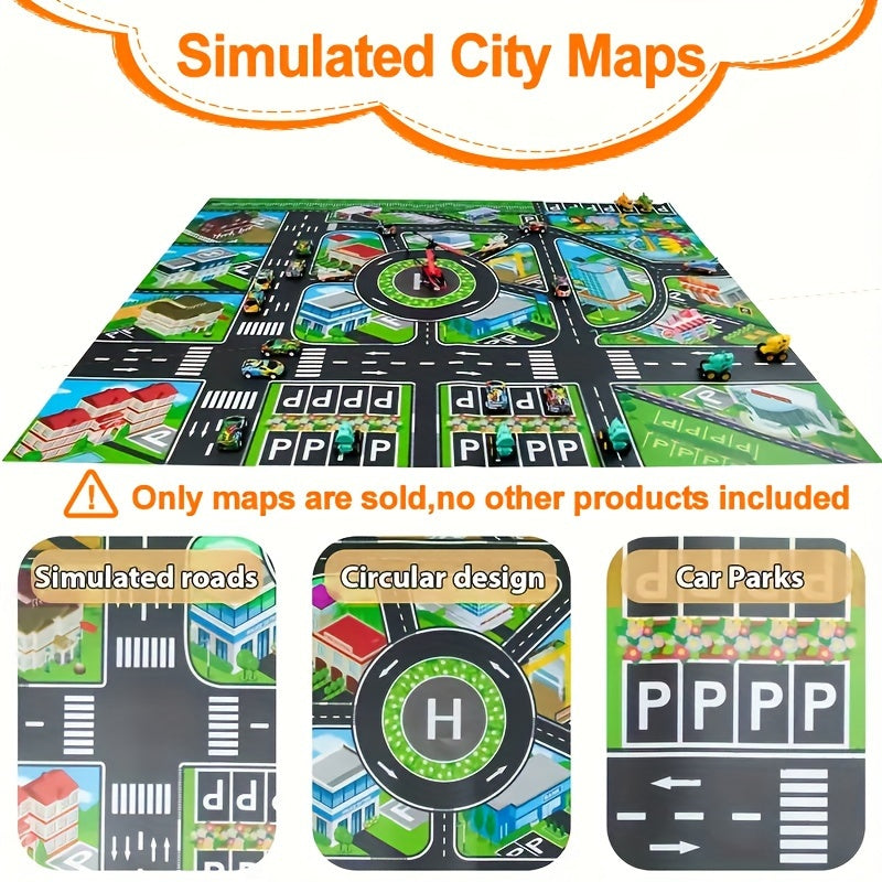 Large City Traffic Play Mat
