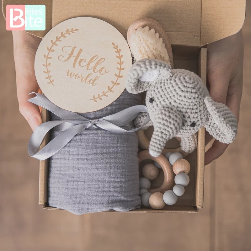 Baby Towel Newborn Bath Toy Set Gifts Box