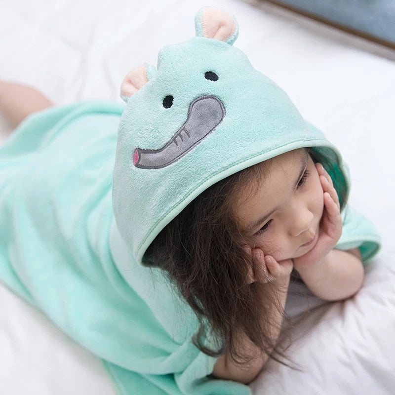 Hooded Cloak Bath Microfiber Towel 90*90CM