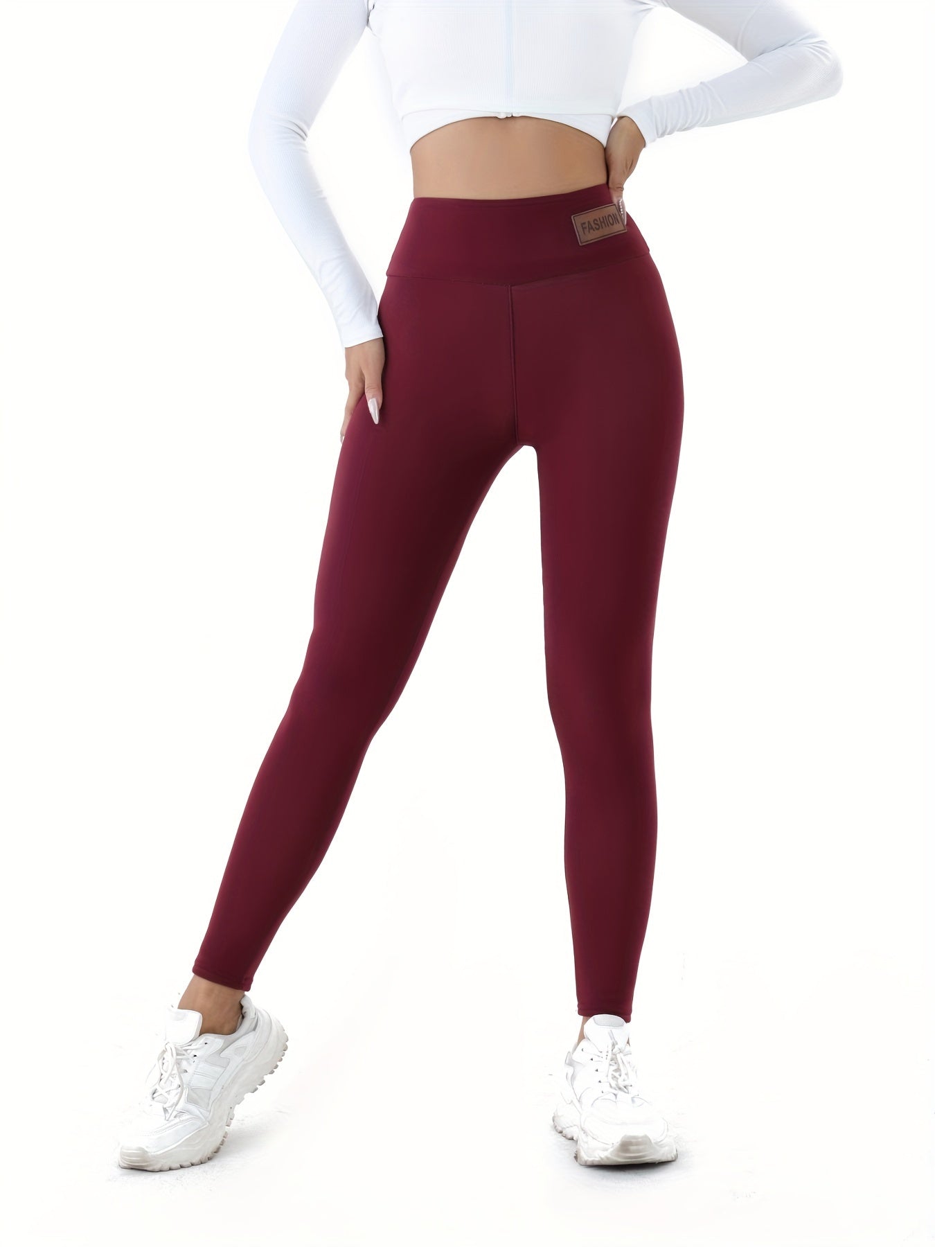 Women's Cozy Fleece-Lined High-Elasticity Leggings - Warm, Stretchy Activewear for Fall & Winter