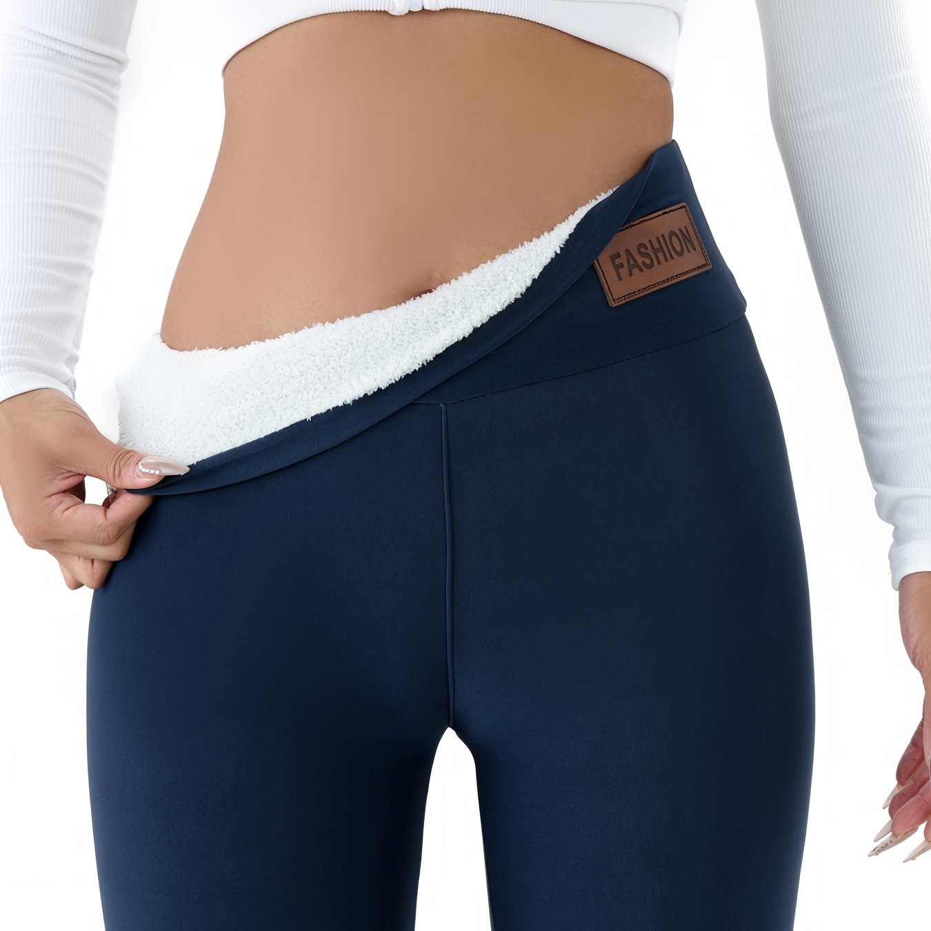 Women's Cozy Fleece-Lined High-Elasticity Leggings - Warm, Stretchy Activewear for Fall & Winter