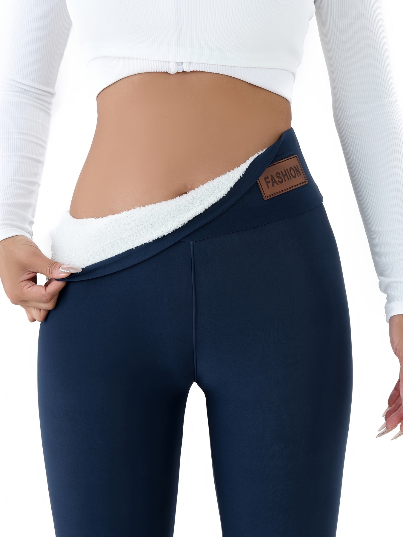 Women's Cozy Fleece-Lined High-Elasticity Leggings - Warm, Stretchy Activewear for Fall & Winter