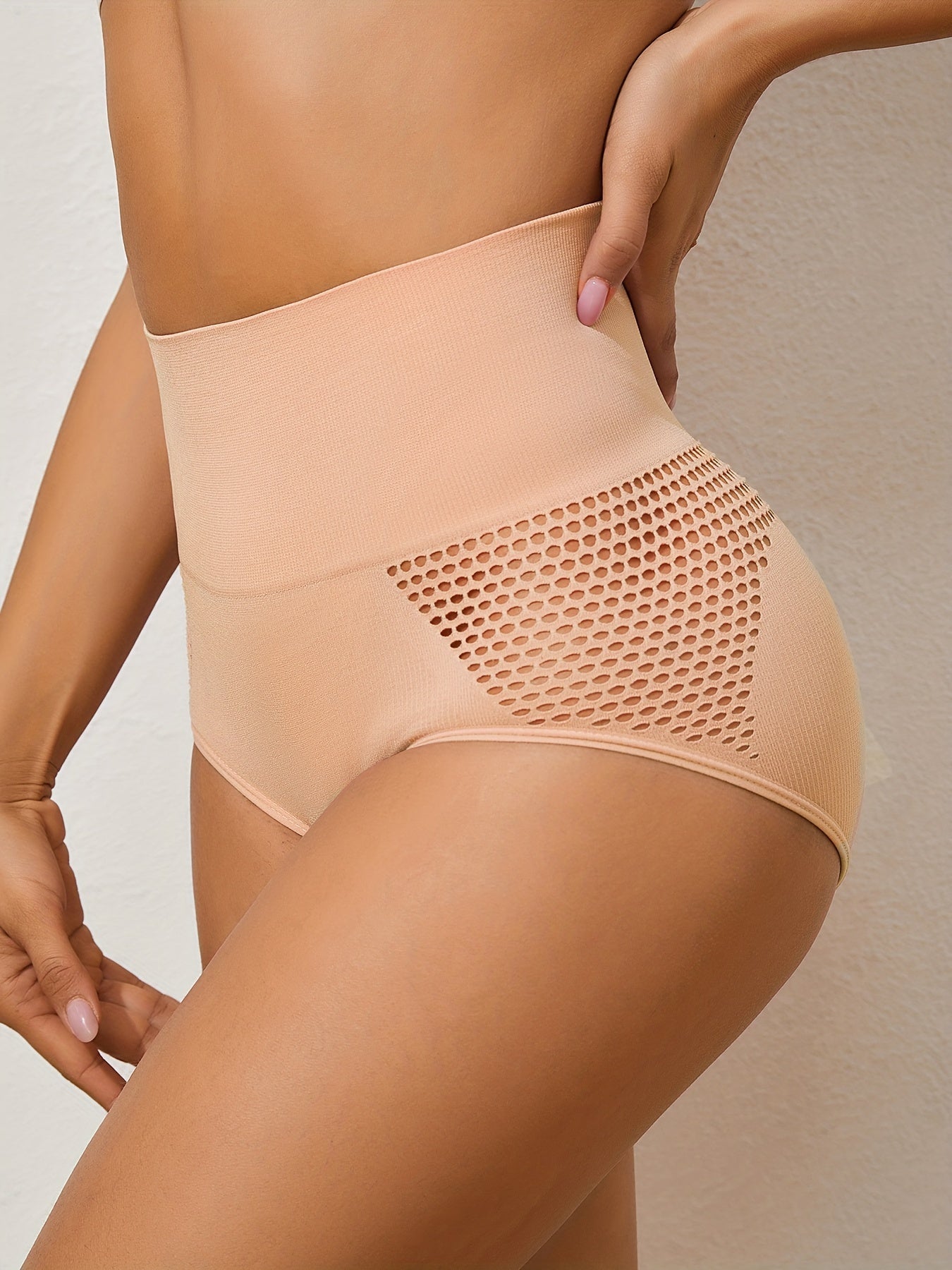 1pc High-waisted Breathable Underwear For Women