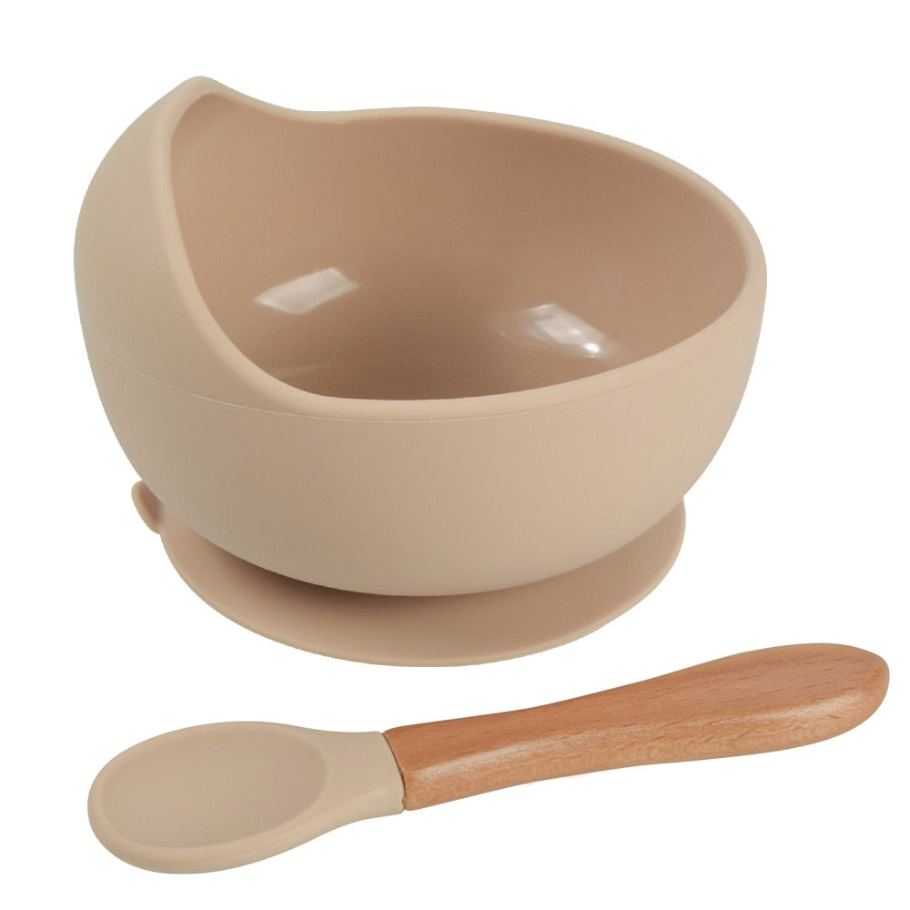 2PCS/Set Silicone Baby Feeding Bowl