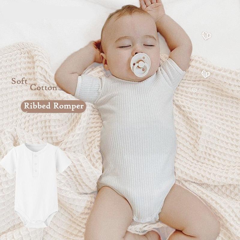 Knitted Stretch Newborn Summer Rompers