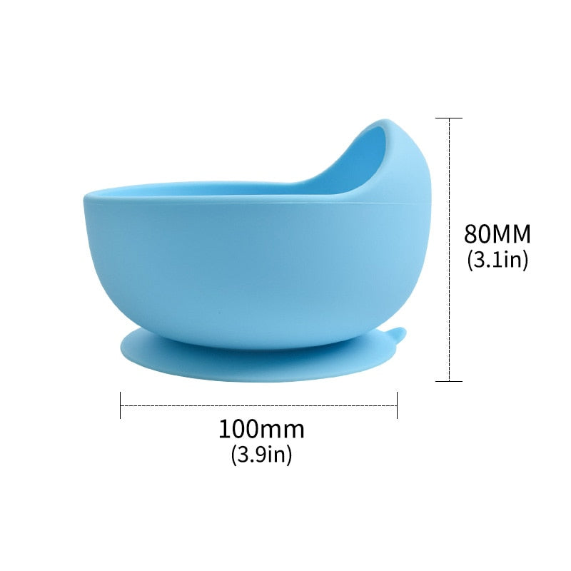 2PCS/Set Silicone Baby Feeding Bowl