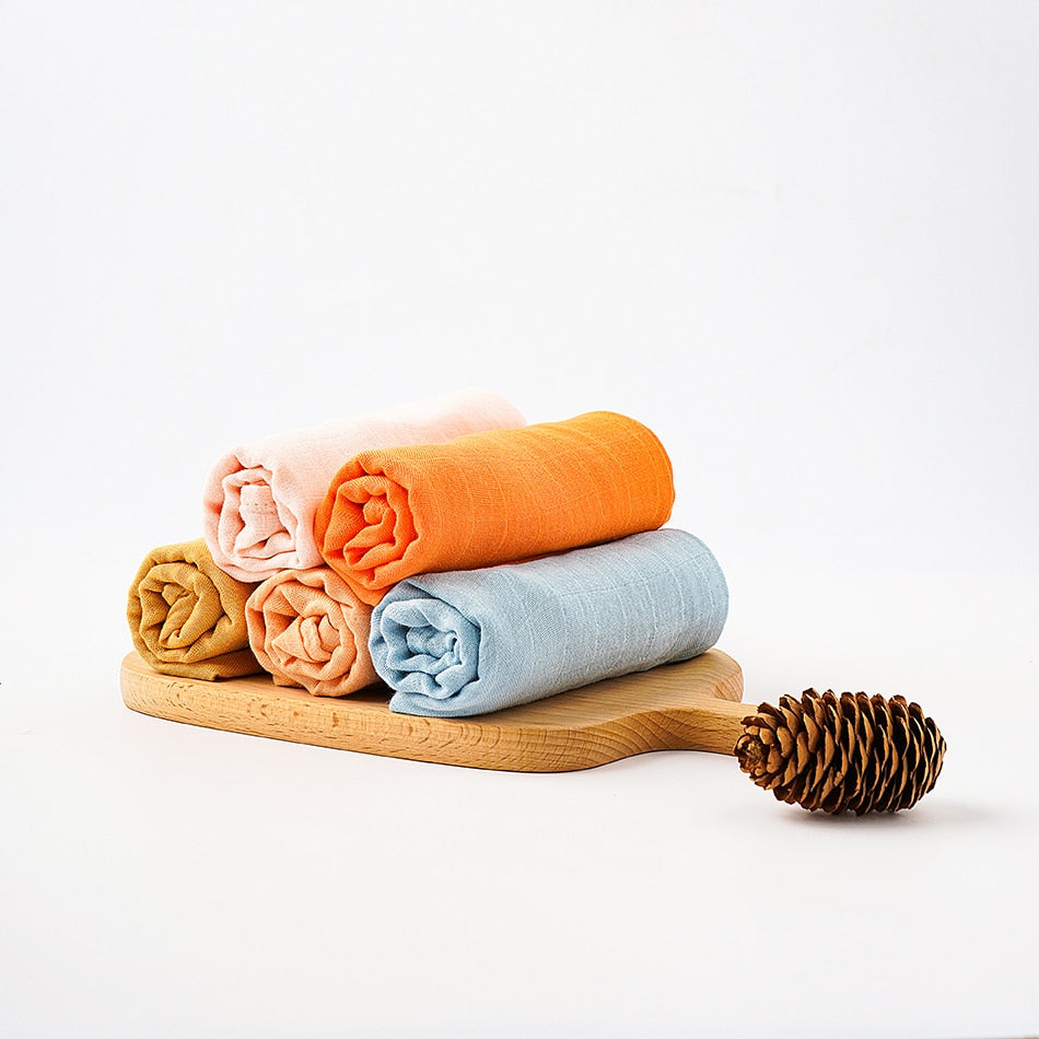 5 Pcs Pack Multi-Functional Bamboo Cotton Muslin Blanket