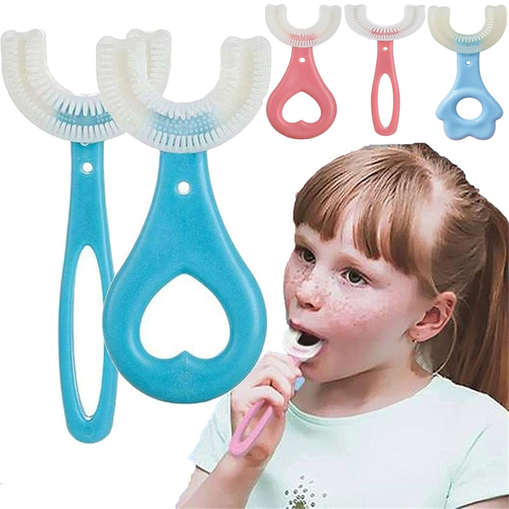 Toothbrush Children 360 Degree U-shaped Oral Care Cleaning