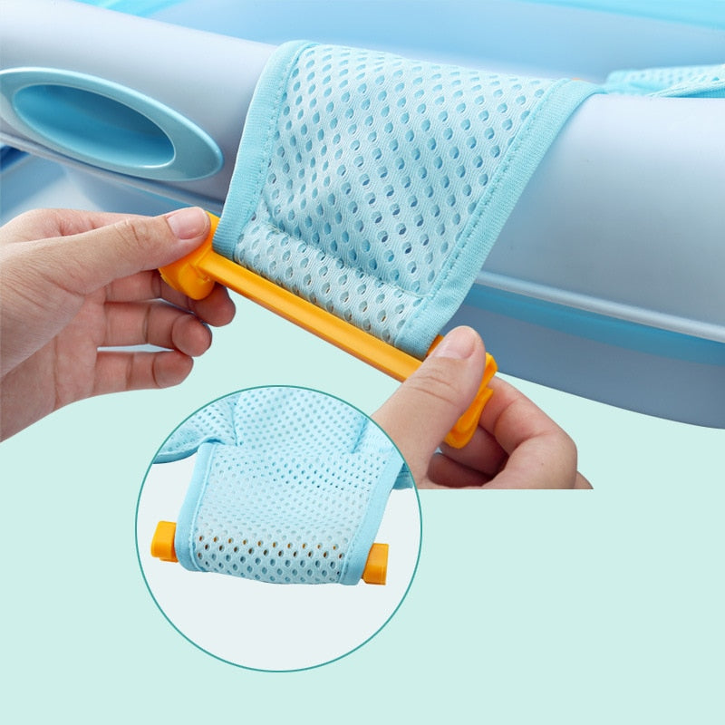 Baby Bath Seat Support Mat Foldable Anti-Slip Soft Comfort