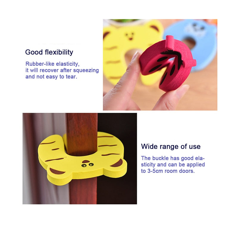 5Pcs  Furniture Protection Card Door Stopper and Lock Finger Protector