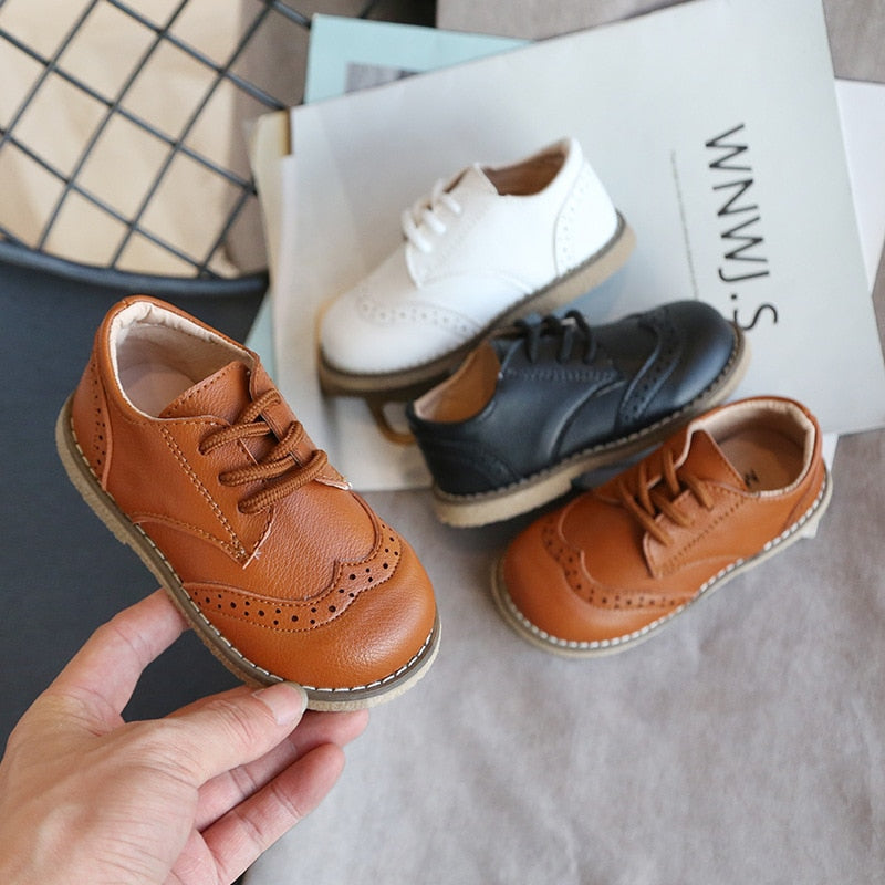 Autumn Casual Children Leather Shoes