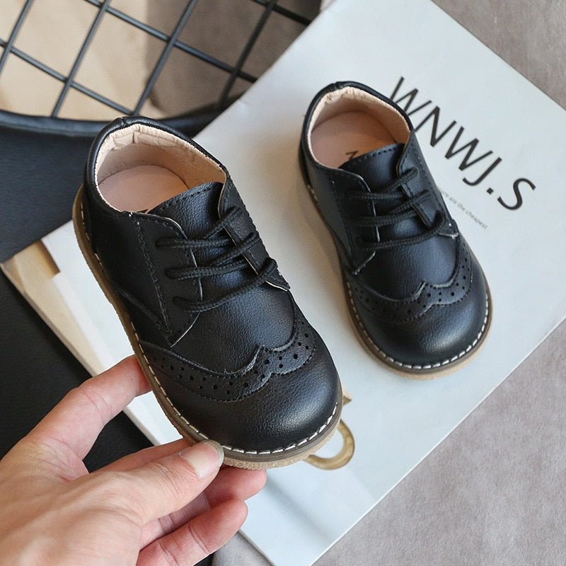 Autumn Casual Children Leather Shoes