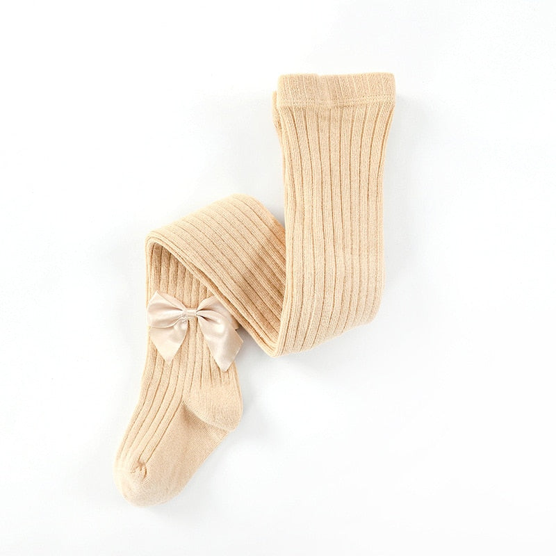 Girls Tights Bowknot %100 Cotton