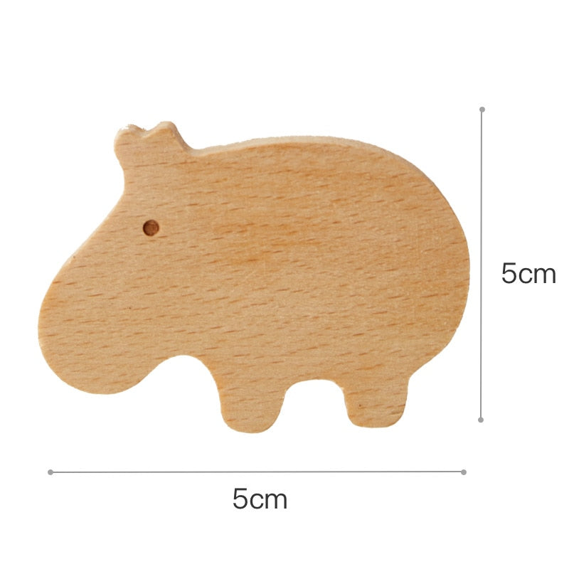 1pcs Wooden Animal Hooks Cute Room Decor