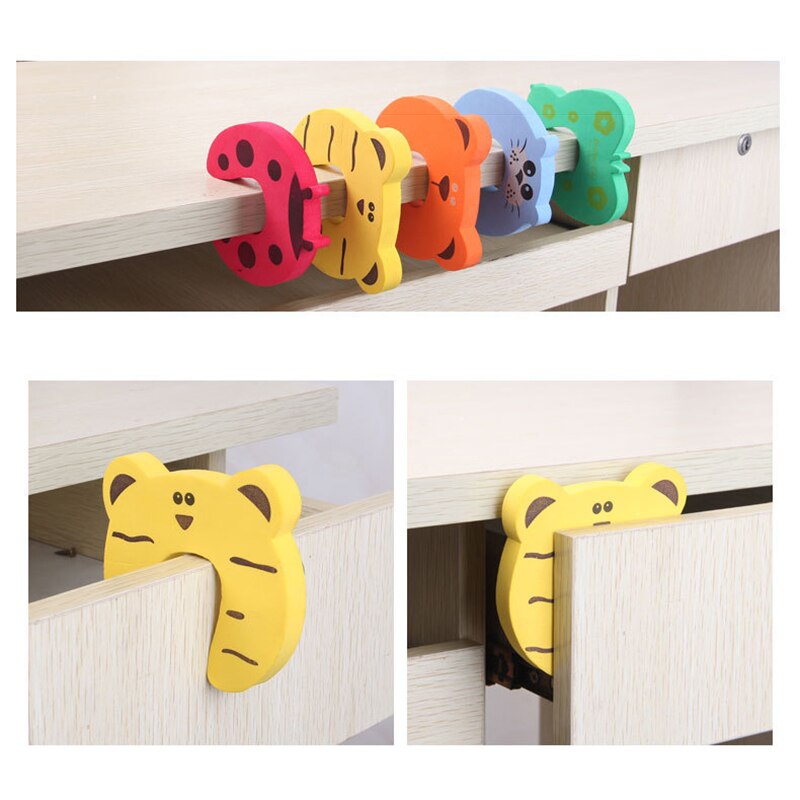 5Pcs  Furniture Protection Card Door Stopper and Lock Finger Protector