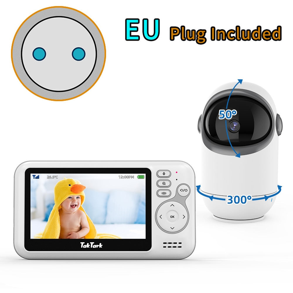 4.3 Inch Video Baby Monitor With Digital Zoom Surveillance Camera Auto Night Vision Two Way Intercom Babysitter Security Nanny