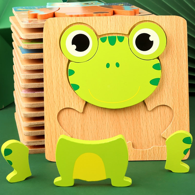 3D Wooden Puzzles Educational