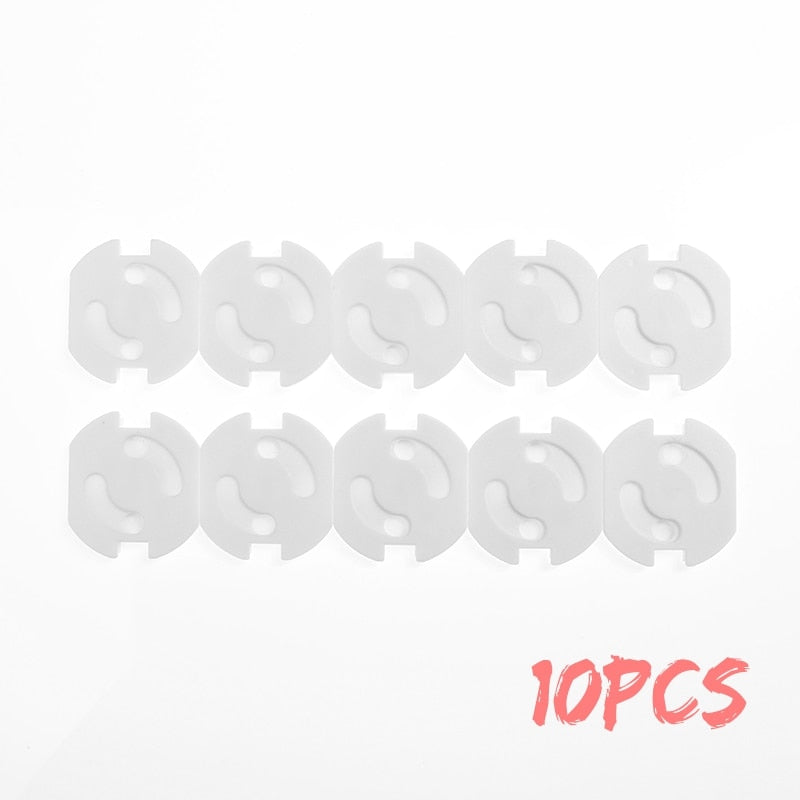 10pcs EU Power Socket Anti Electric Shock Plugs Protector Rotate Cover