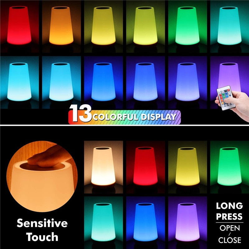 Portable Night Lamp 13 Colorful Display