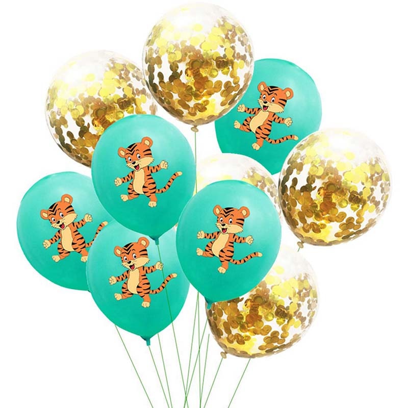 10 pcs Animal Latex Balloons Jungle Safari Party Decorations