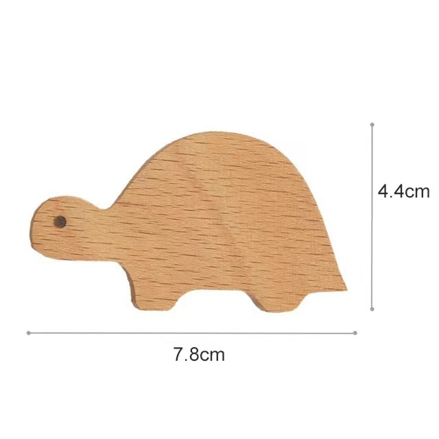 1pcs Wooden Animal Hooks Cute Room Decor