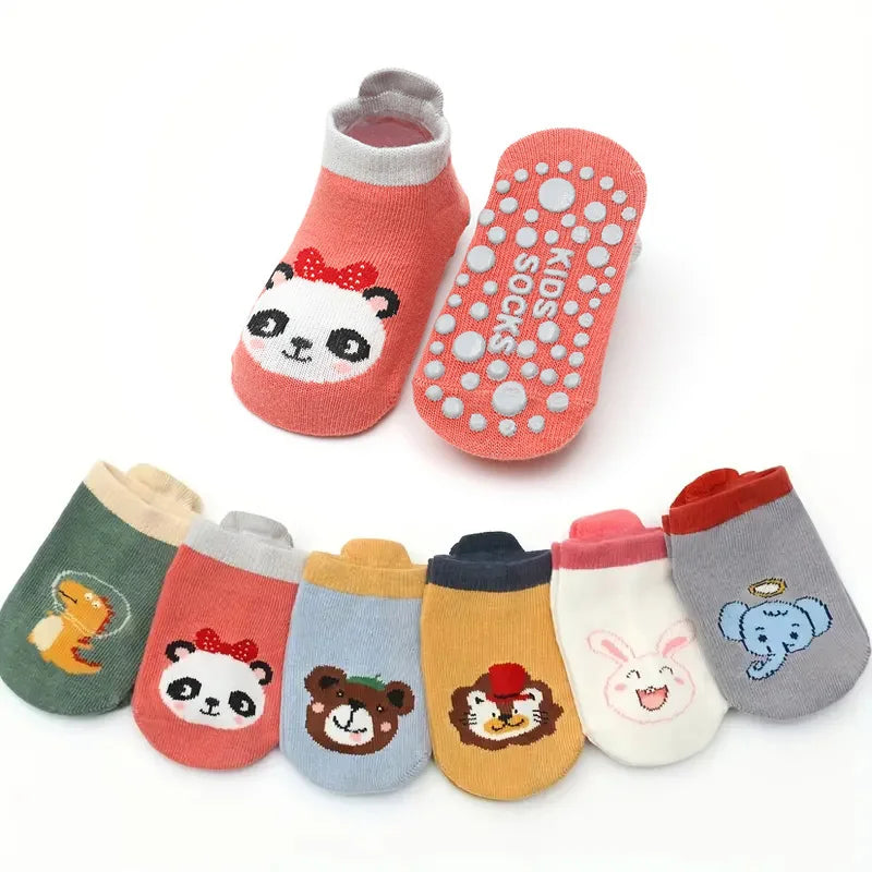 6 Pairs Kids Cotton Sock Non-slip