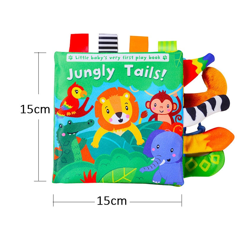 Soft Baby Books 3D Touch Feel High Contrast Cloth Book Sensory Early Learning 0-12 Months