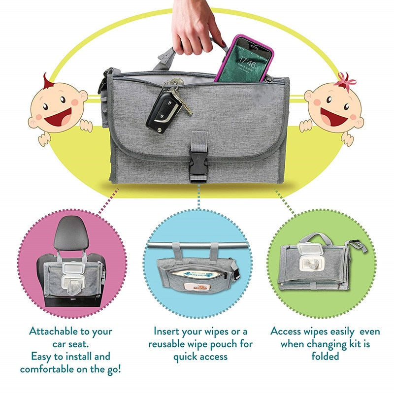 Portable Diaper Changing Pad Bag