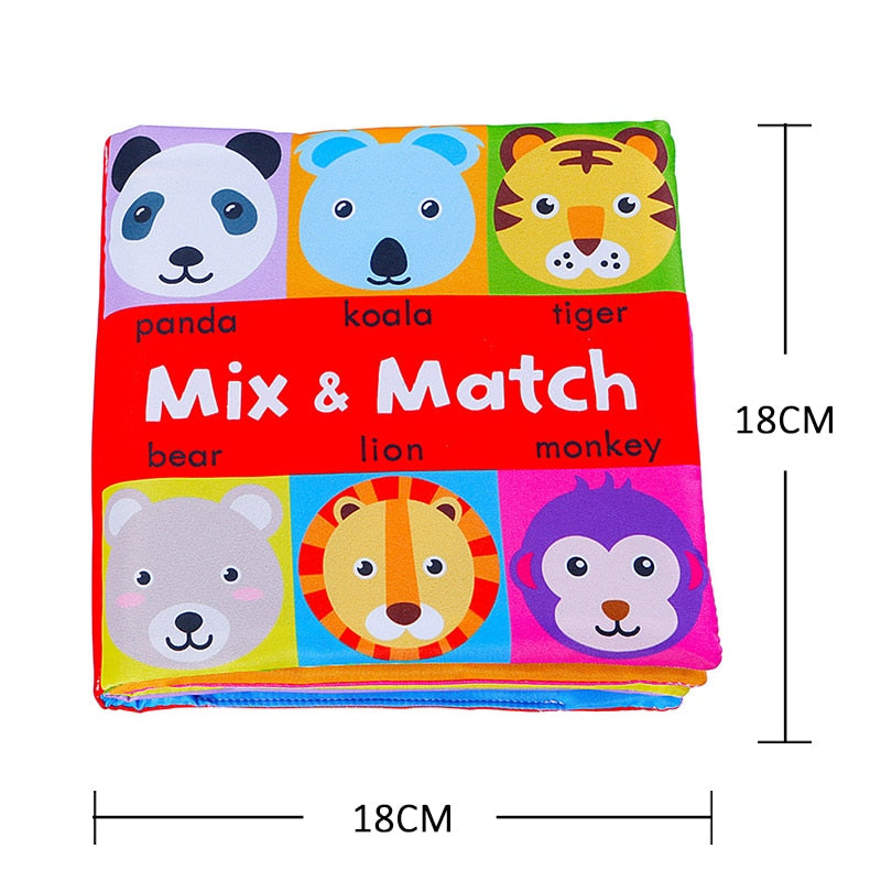 Soft Baby Books 3D Touch Feel High Contrast Cloth Book Sensory Early Learning 0-12 Months